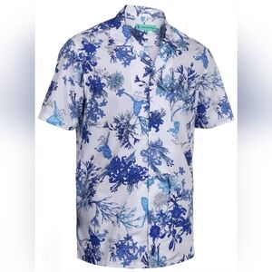 Mio Marino Blue and White Casual Button Down Shirt Size L‎